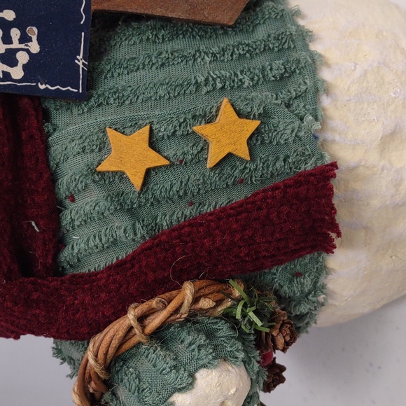 🎅 Snowman with blue stocking cap with greenery and red berries🎄🤶 - Picture 5 of 7